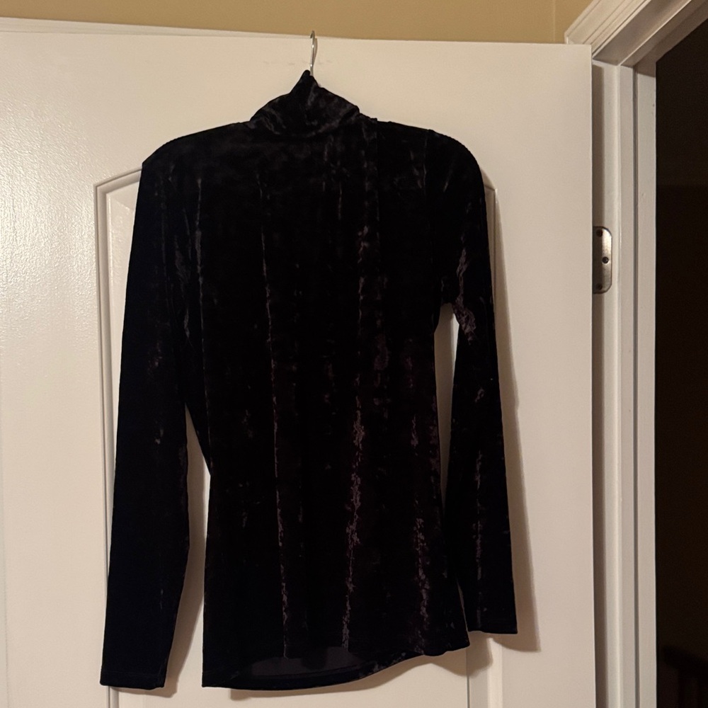 Joe Fresh Black Velvet Long Sleeve Top